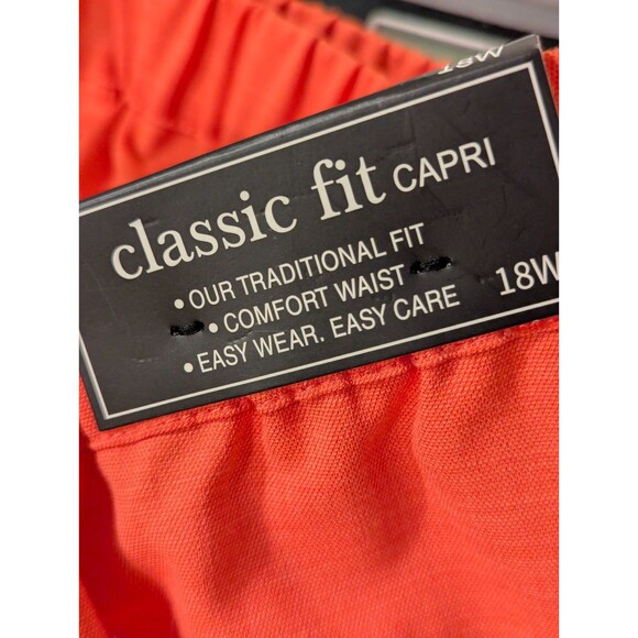 Classic Fit Capri Pants – Size 18W – Tangerine – Comfort Waist – Alfred Dunner - Picture 3 of 7